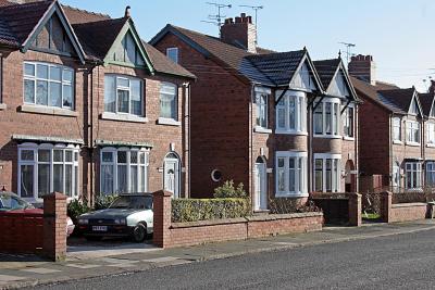Typical British suburban street (Crewe)
