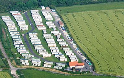 Caravans and field near Whitby