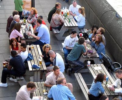 On the embankment