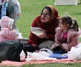 A family in Hyde Park on Sunday