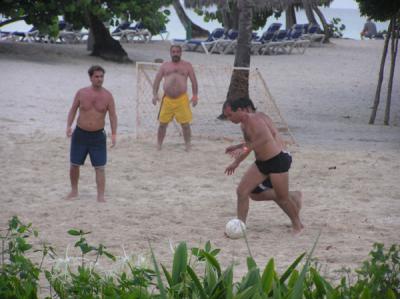 Soccer on the beach