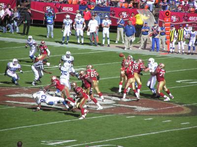 A lot going on in this photo - but the pass is not looking good