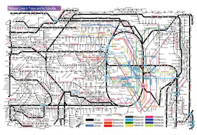 Tokyo Train Map in English
