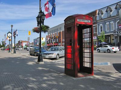 Red telephone booth