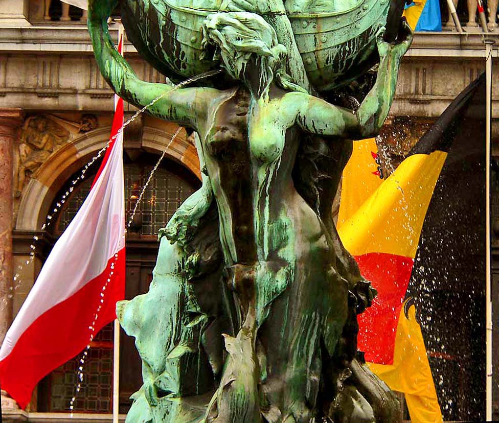 Brabo Fountain, Town Square, Antwerp, Belgium, 2005