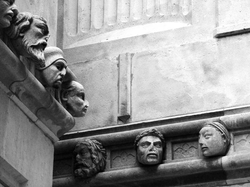 Cornice heads, Cathedral of St. James, Sibenik, Croatia, 2005