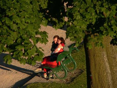 A hug at sunset, Bruges, Belgium, 2005