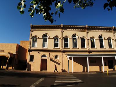 Early morning, Palace Avenue, Santa Fe, New Mexico, 2005