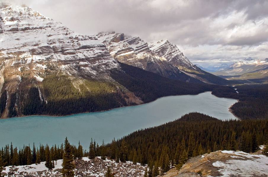 First snow at Peyto