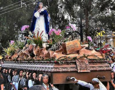 Ladies procession, 'Semana Santa',Antigua,  Guatemala.JPG