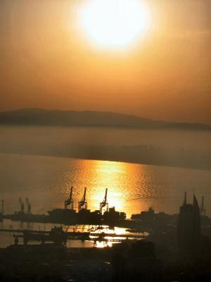 sunrize on Haifa bay.JPG