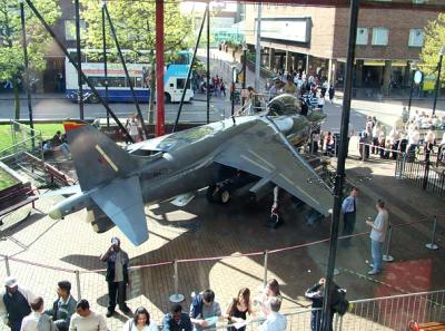 Harrier jump jet in Coventry city centre!