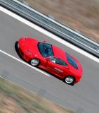 The Ferrari 360 Modena on the banked oval @ 260 kmh demonstrates the straight line stability of the REO50 tires