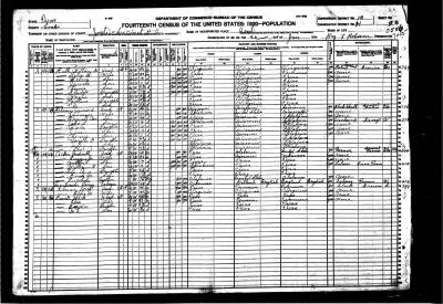 James H Roberson 1920 Cooke Co TX Census