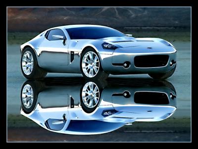Illustrated Ford Shelby 2005 GR-1 Concept Reflection