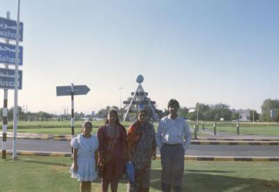 Our Family in Sohar - in front of a roundabout