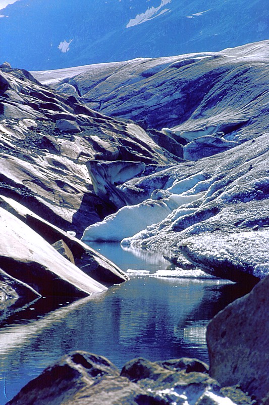 Frontire du rocher et du glacier Aletsch