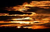 les nuages enflammés