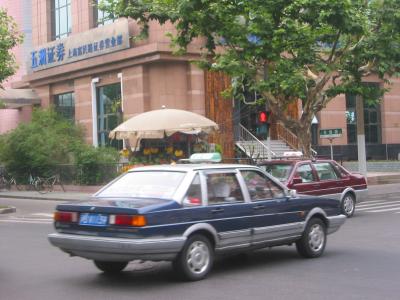 typical shanghai taxi (VW santana)