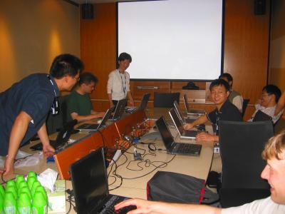working in the shanghai conference room