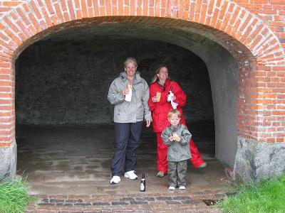 Picnic on another rainy day, Kronborg Castle, Helsingr