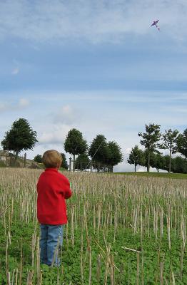 Christian flying his kite