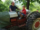 Pop-Pop & Christian, tractor running!