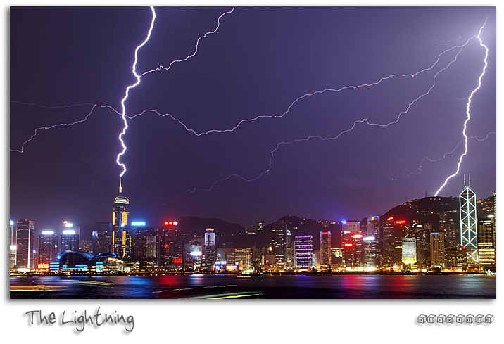 Lightning spectacular above victoria harbour