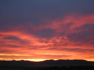 sunset over Empire, NV