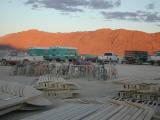 sunrise over the depot parking lot