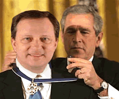 President Bush Awards Michael Brown The Medal Of Freedom.bmp