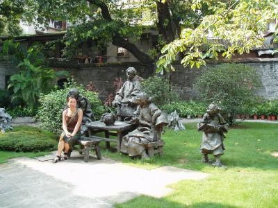 Statues in back garden