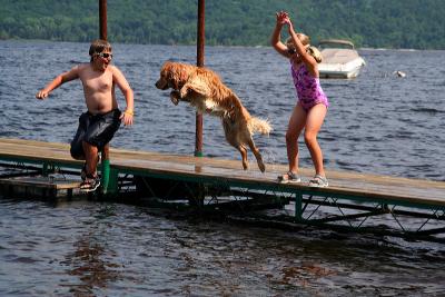 Air Dog - Jumping off the Dock