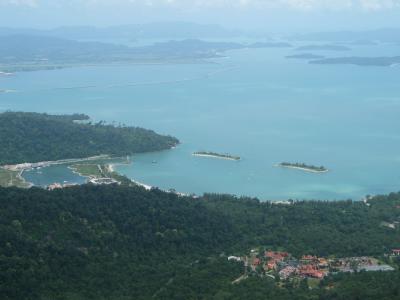 View of the ocean from the cable car station