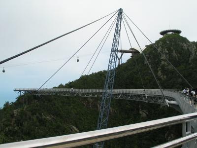 Suspension bridge on top of the mountain