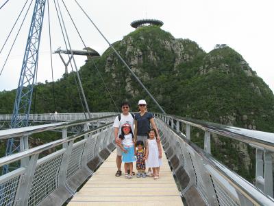 Suspension bridge on top of the mountain