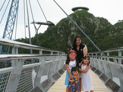 Suspension bridge on top of the mountain