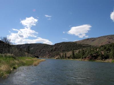 Looking upriver...