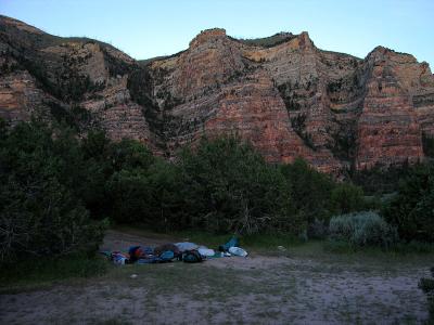 We slept out...