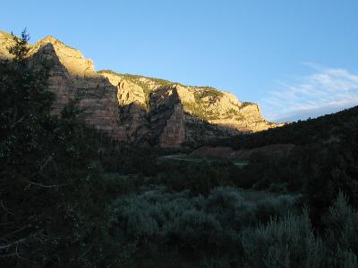 Sandstone cliffs...