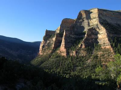Sandstone cliffs...