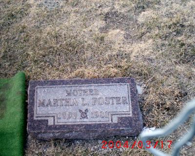 Martha Lena (Parker) Foster Headstone