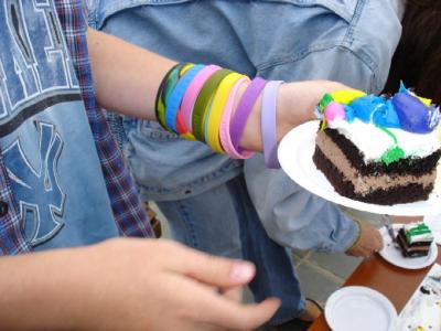 I can't keep up! (with the bracelets - not the cake!)