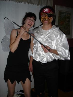 Captain Hook (Seinfeld's puffy shirt?) and a dead Tinkerbell!