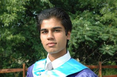 Kunaal at home before the graduation