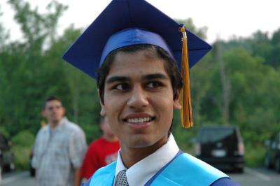 Kunaal after receving his certificate