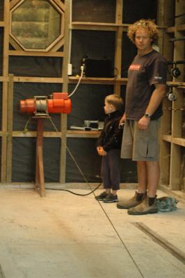 Tane & Mike in the boatshed DSC058.jpg