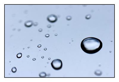 Droplets on windscreen