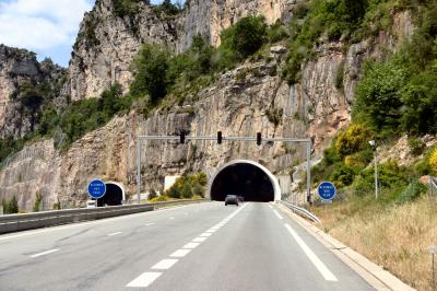 Close by tunnel.