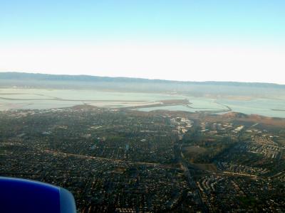 Approaching the Bay Area for Landing...